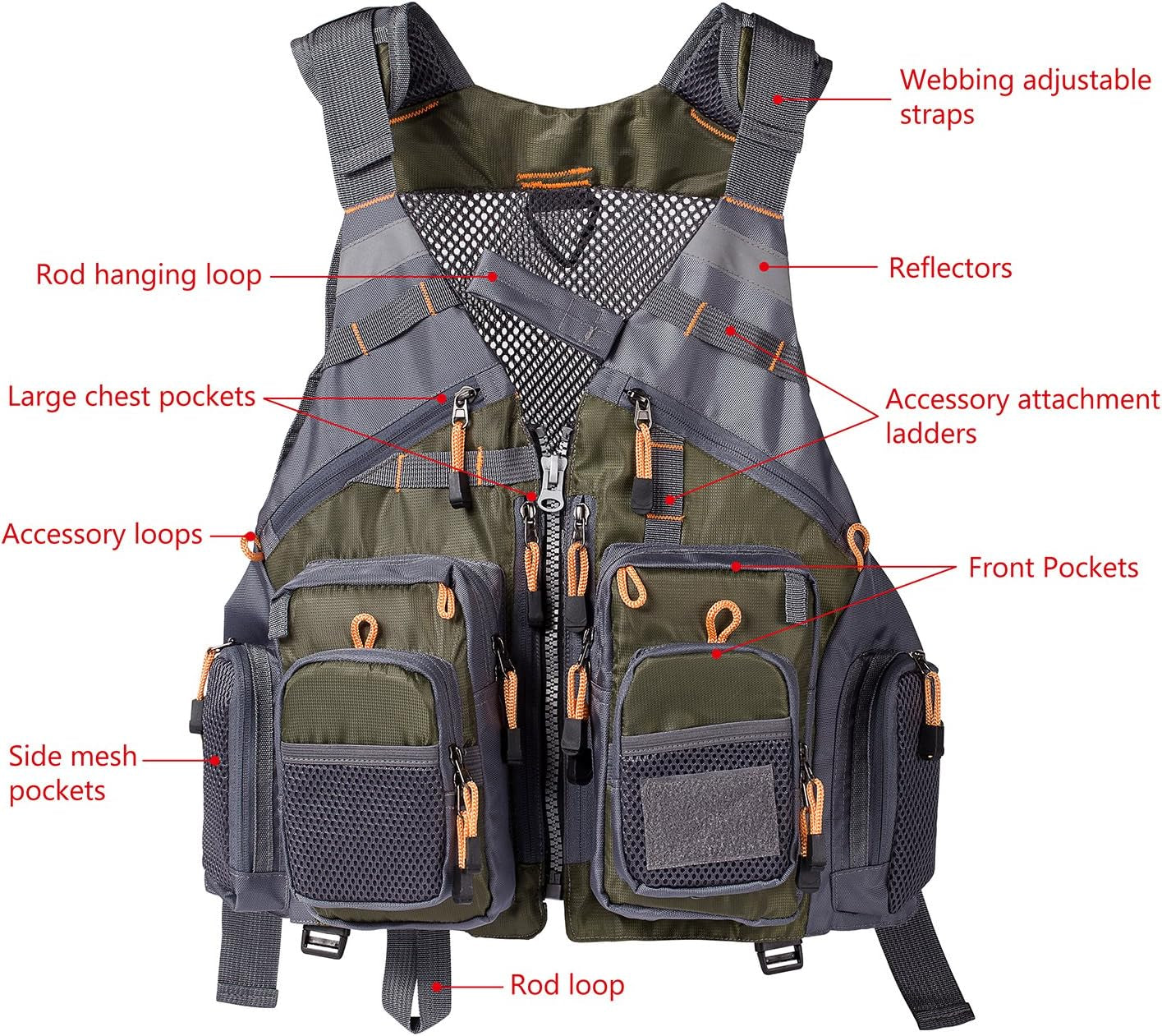 Adjustable Fishing Vest for Men and Women