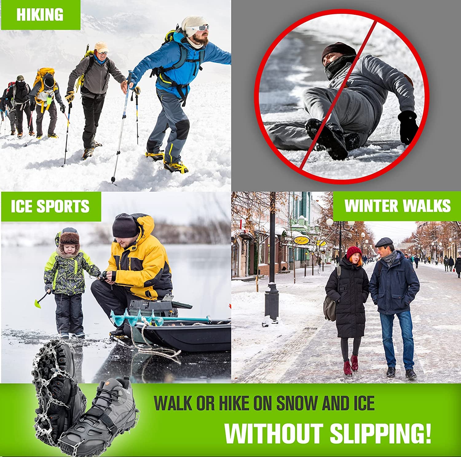 Non-Slip Crampons for Hiking – Best for Snow and Ice Traction