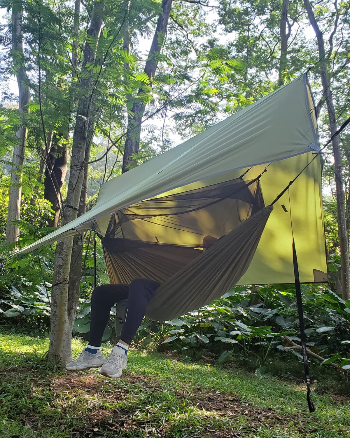 2-Person Portable Camping Hammock with Net