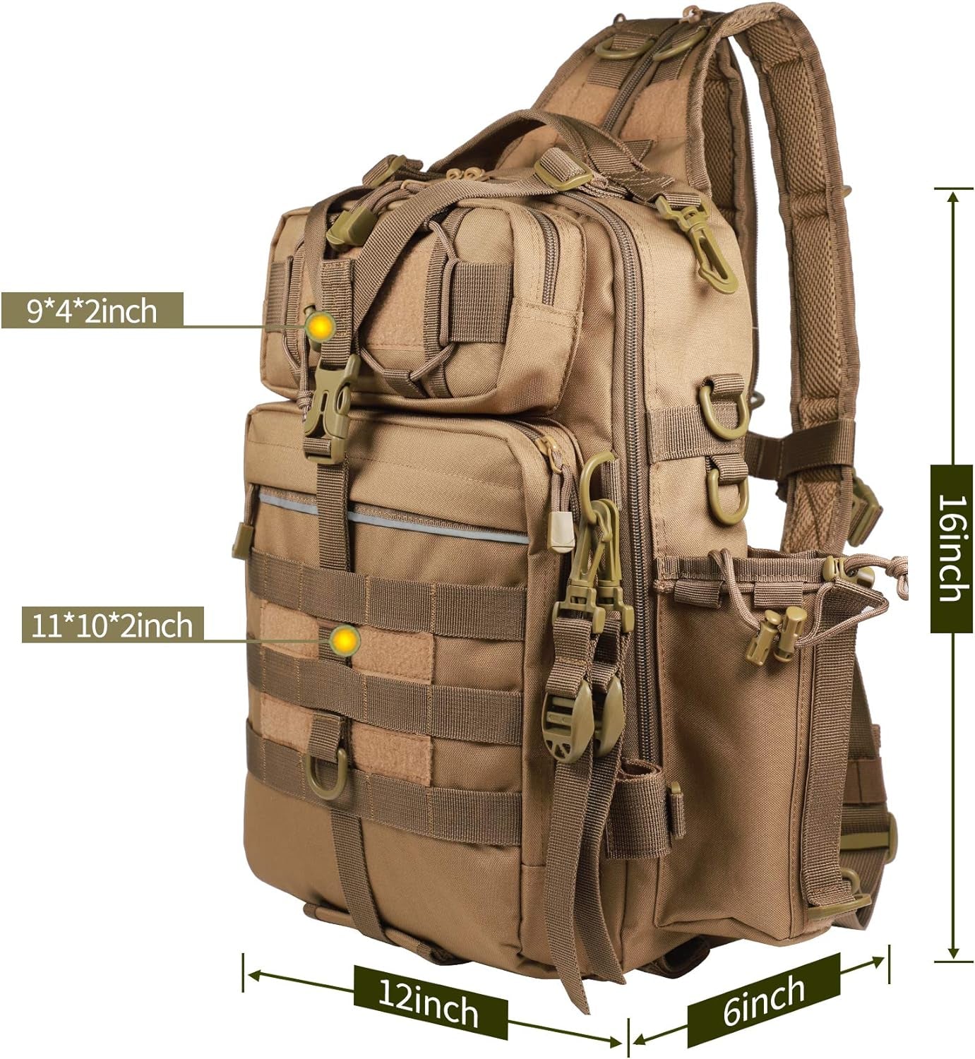 Large Water-Resistant Fishing Tackle Backpack