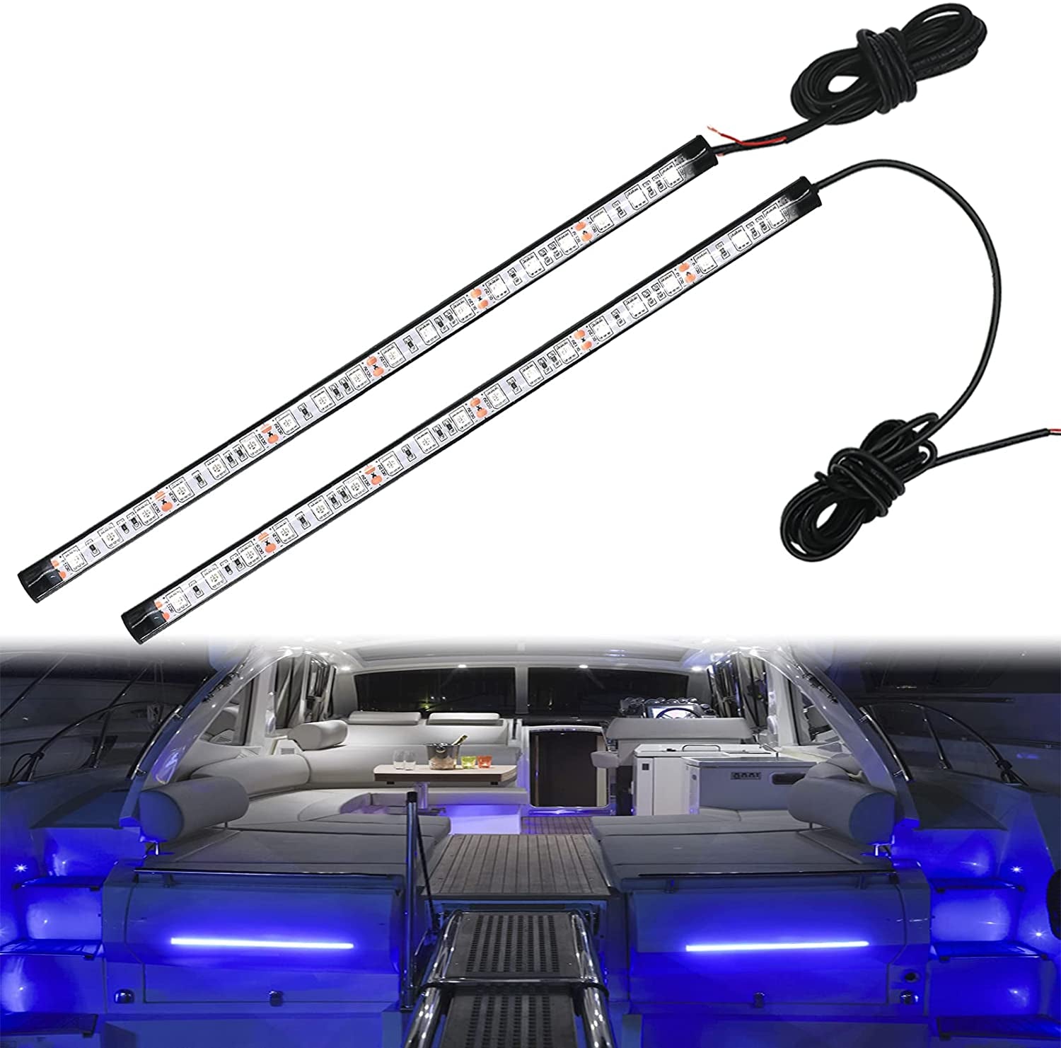 Blue Waterproof LED Boat Lights for Night Fishing