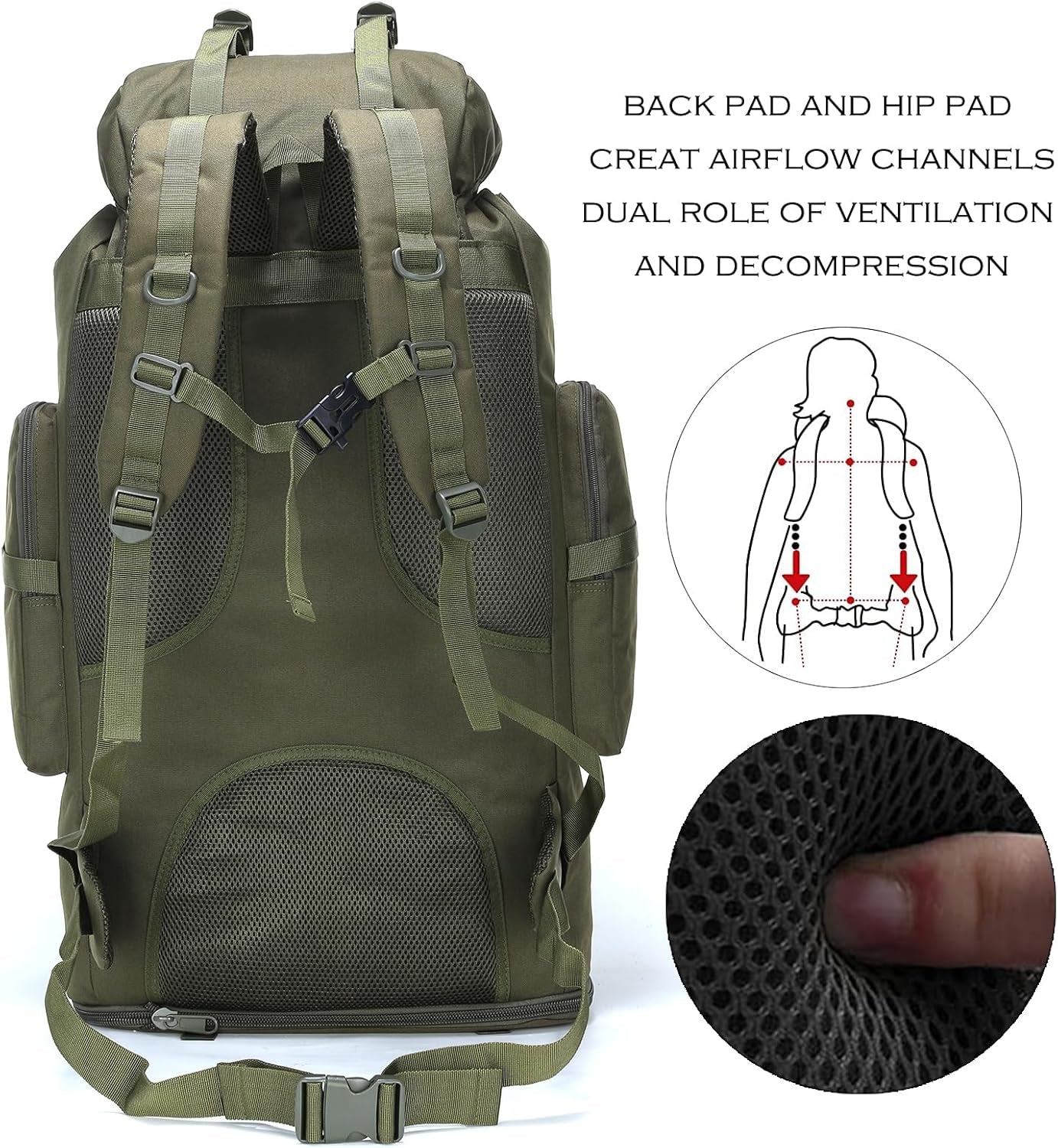 70L/100L Backpack for Camping & Hiking