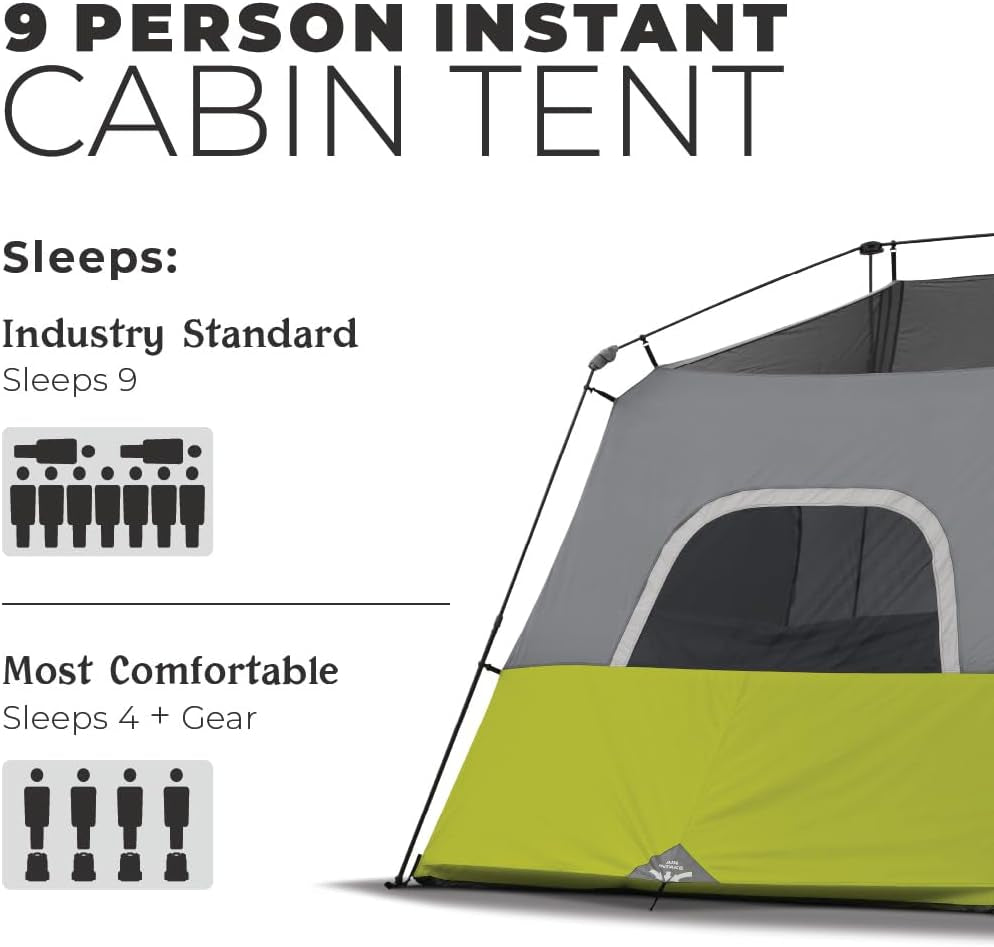 XL 9-Person Instant Cabin Tent (14' X 9')