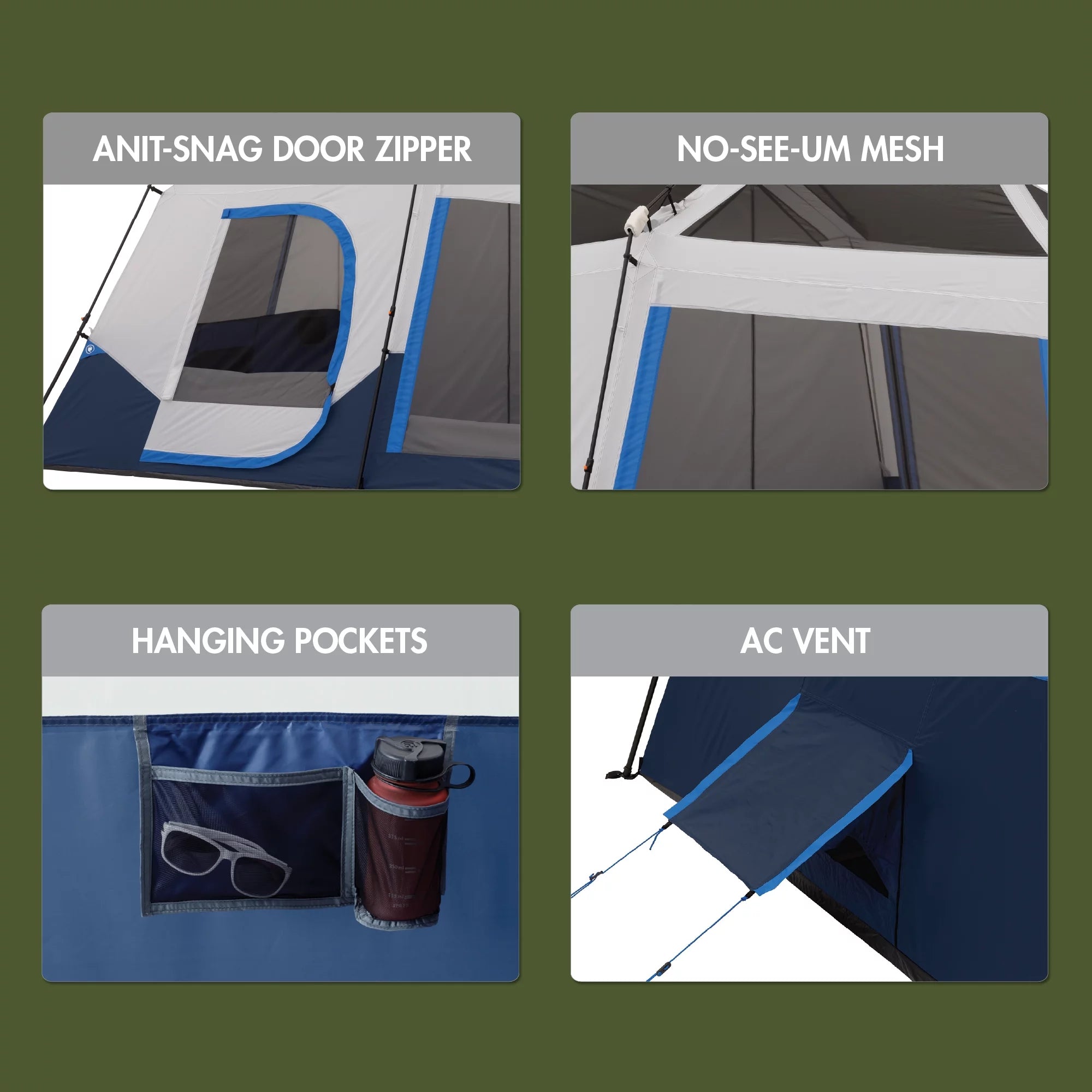 10-Person 14' x 10' x 78" Instant Cabin Tent