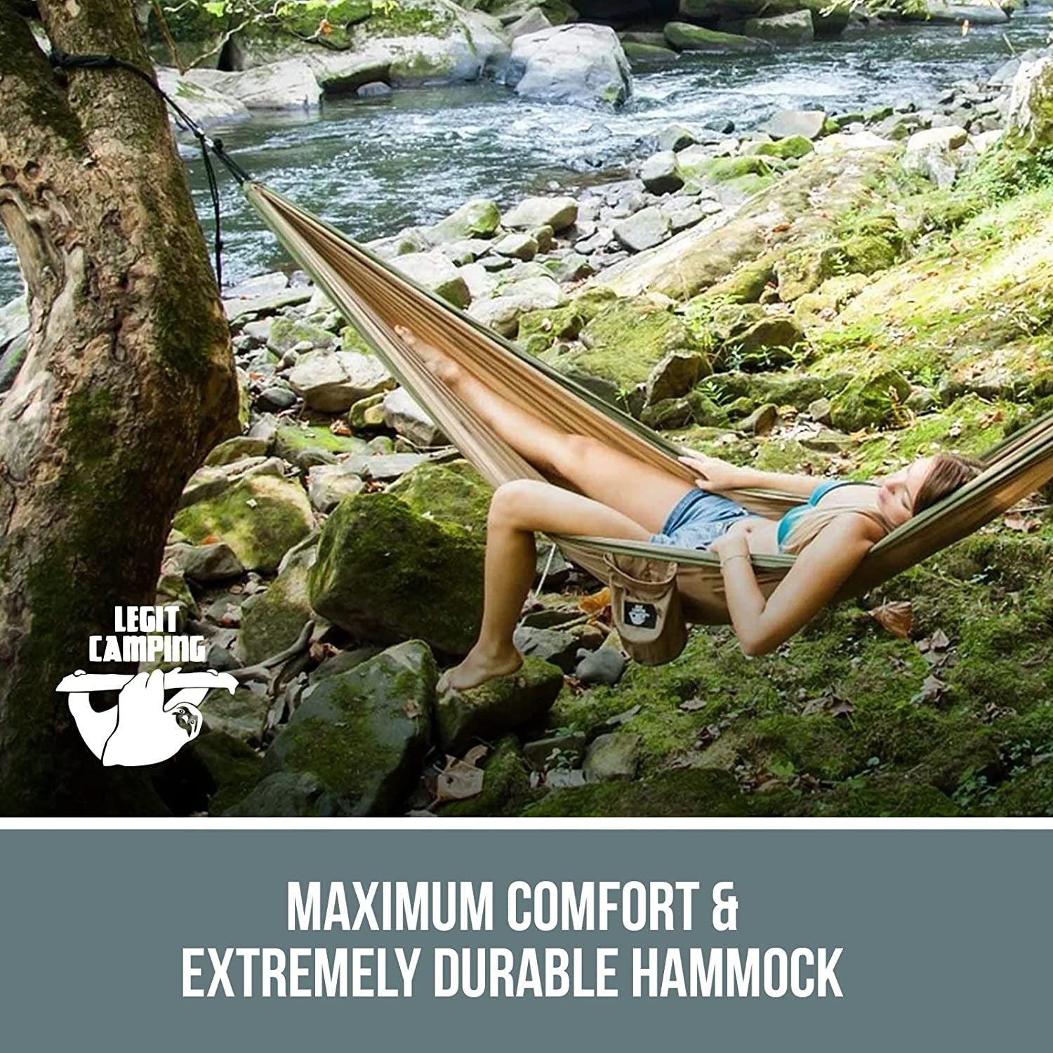 Portable 2-Person Camping Hammock