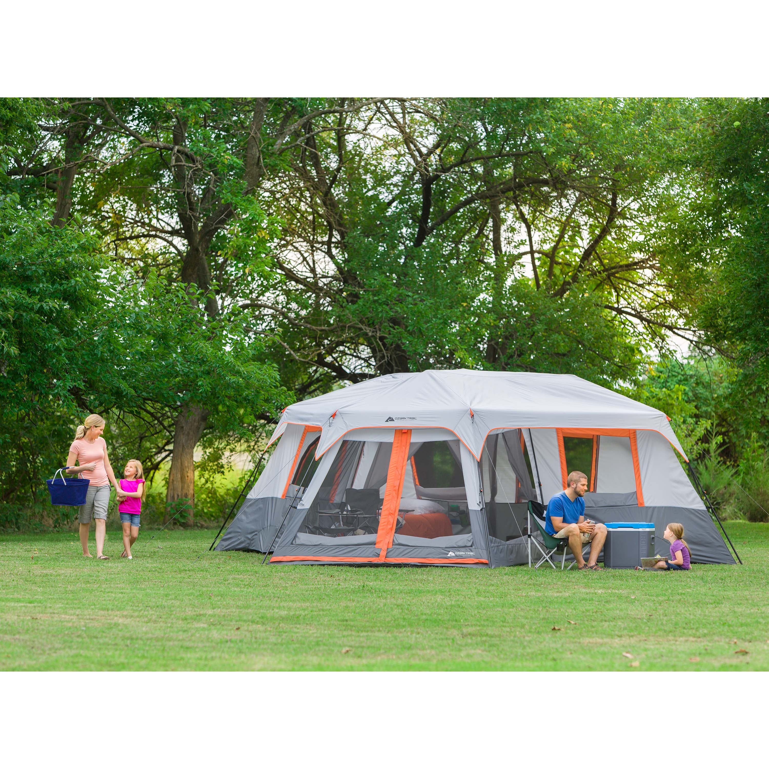 12-Person 3-Room Instant Cabin Tent with Screen Room (20' X 18' )