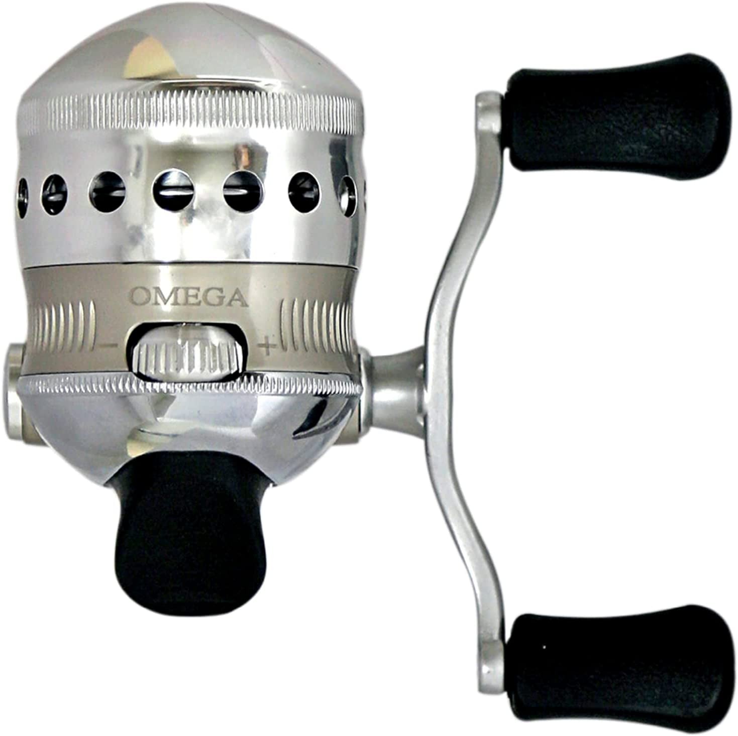 Instant Omega Spincast Fishing Reel with 7 Bearings (6 + Clutch) All-Metal Gears & Spare Spool