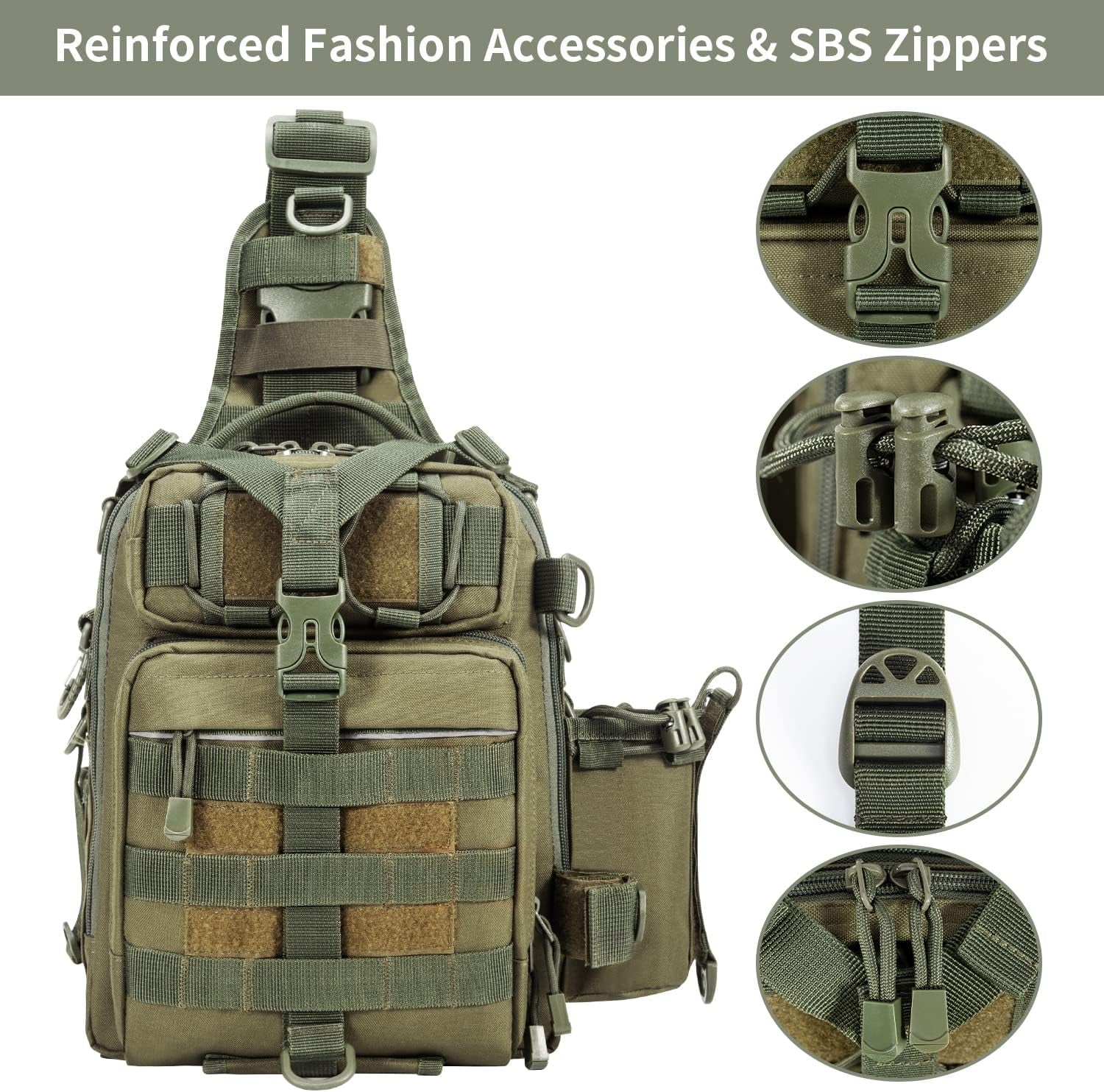 Large Water-Resistant Fishing Tackle Backpack