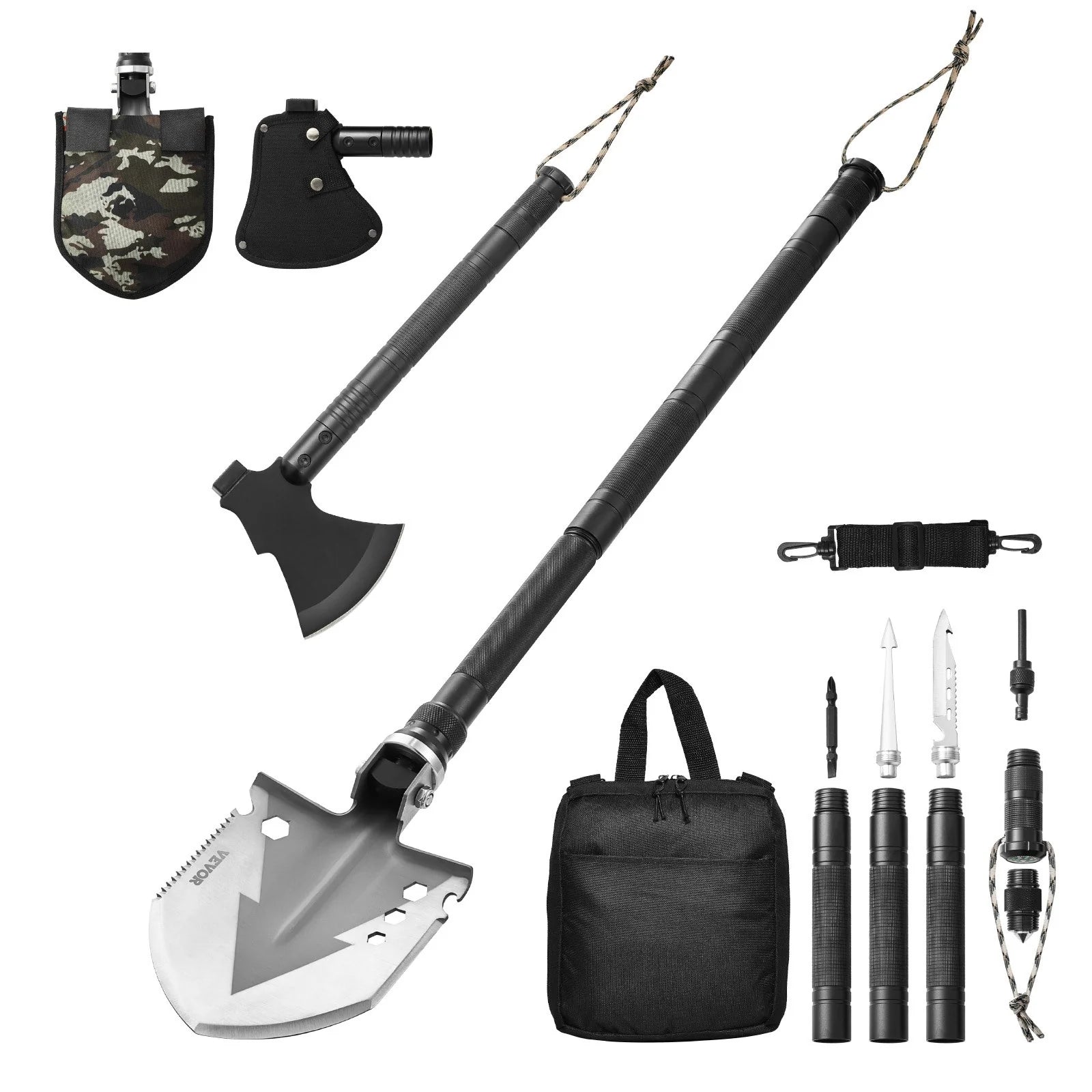 16-In-1 Survival Toolkit for  Camping with Hatchet