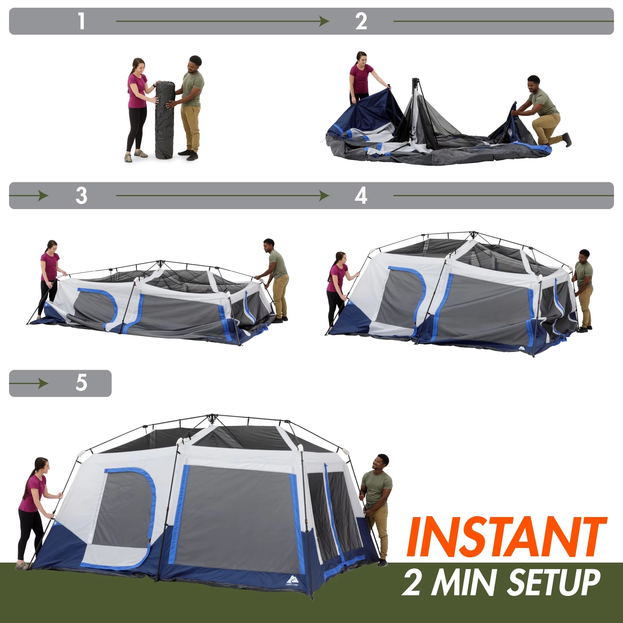 10-Person 14' x 10' x 78" Instant Cabin Tent