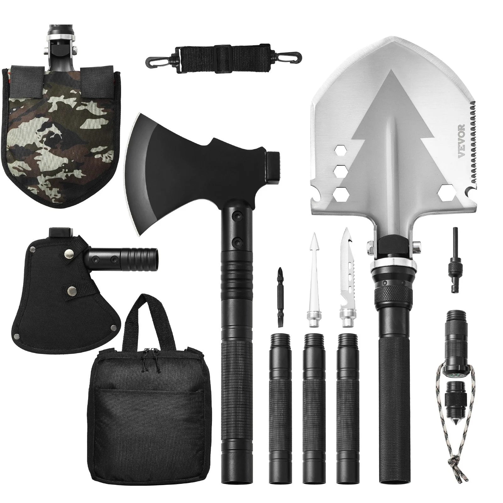 16-In-1 Survival Toolkit for  Camping with Hatchet