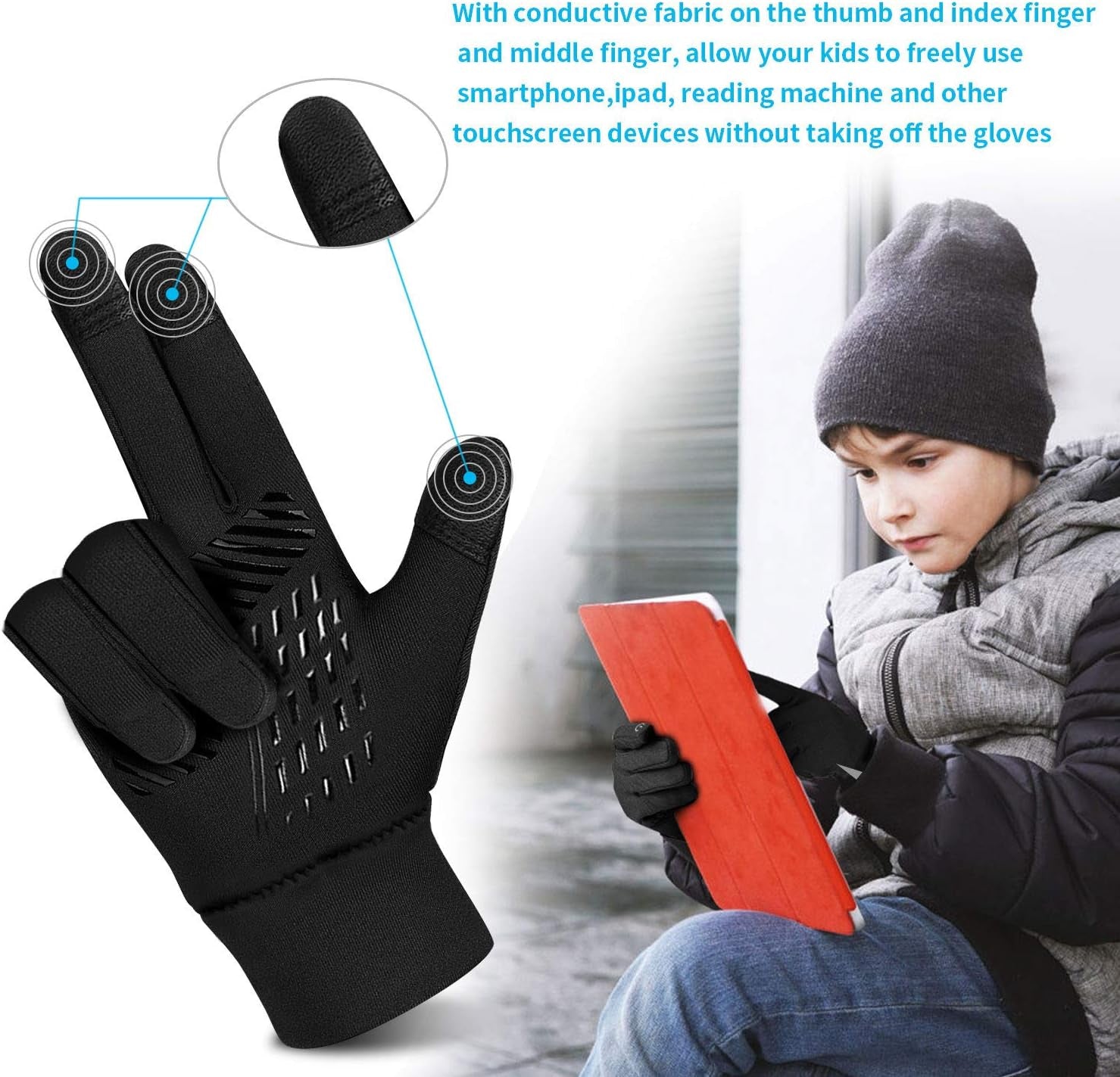 Anti-Slip Kids Outdoor Gloves