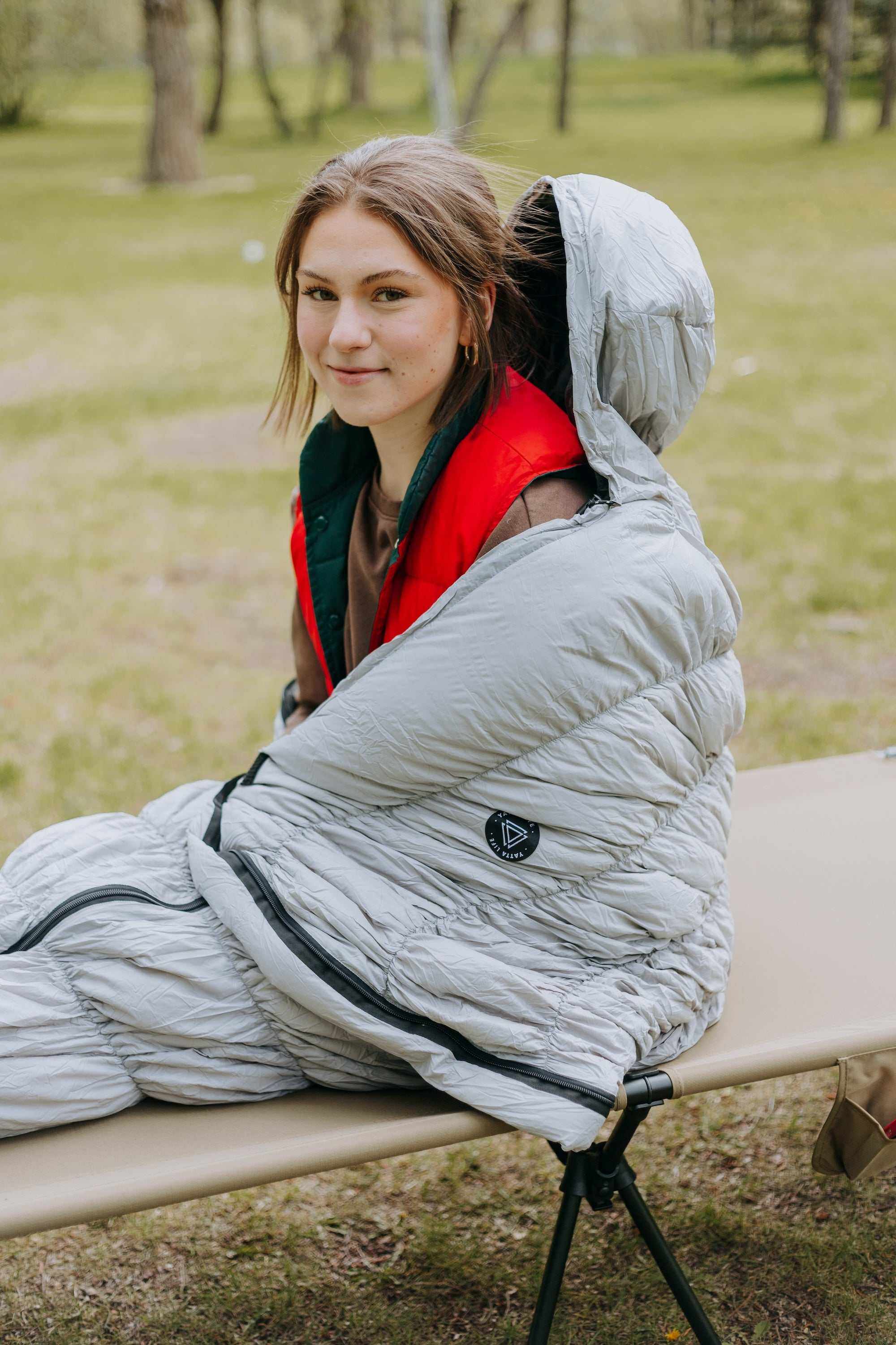 Black Goose Down Sleeping Bag for Camping