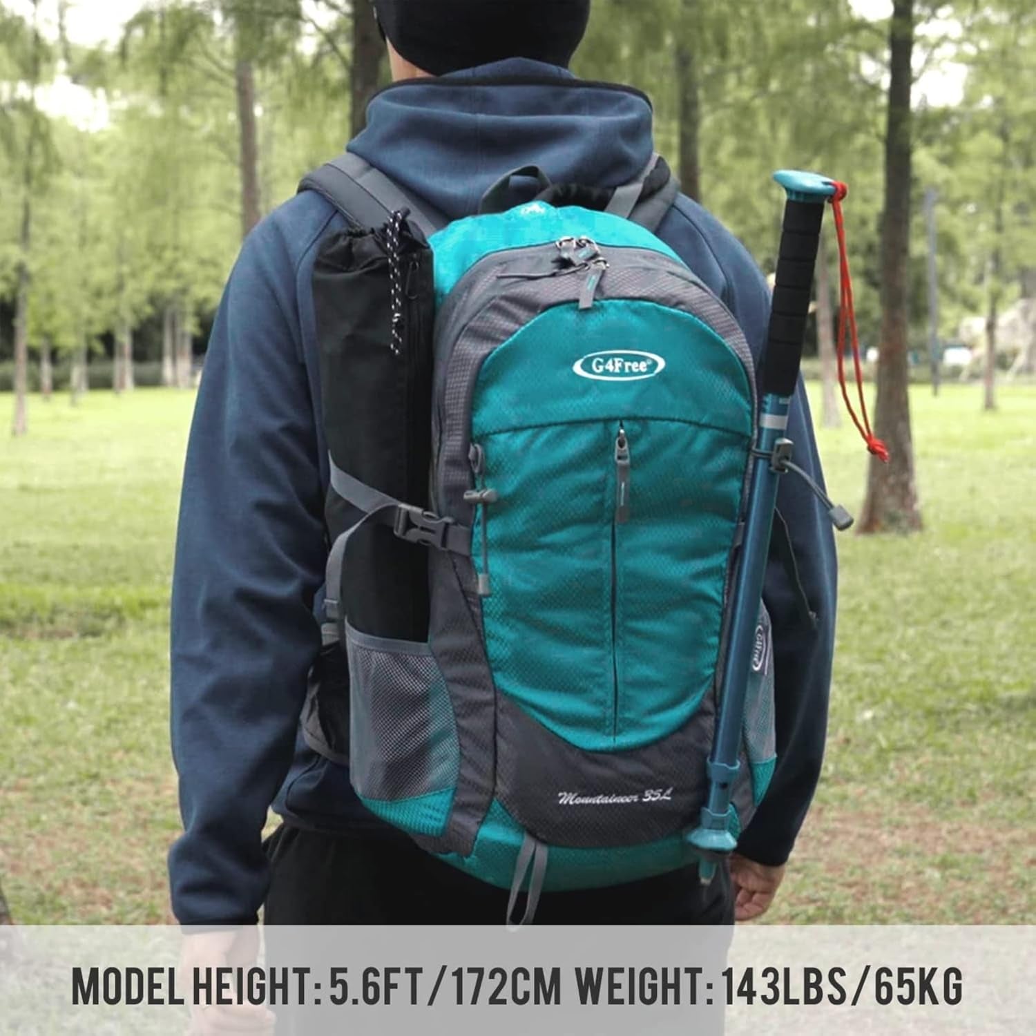 35L Lightweight Water Resistant Hiking Backpack with Rain Cover