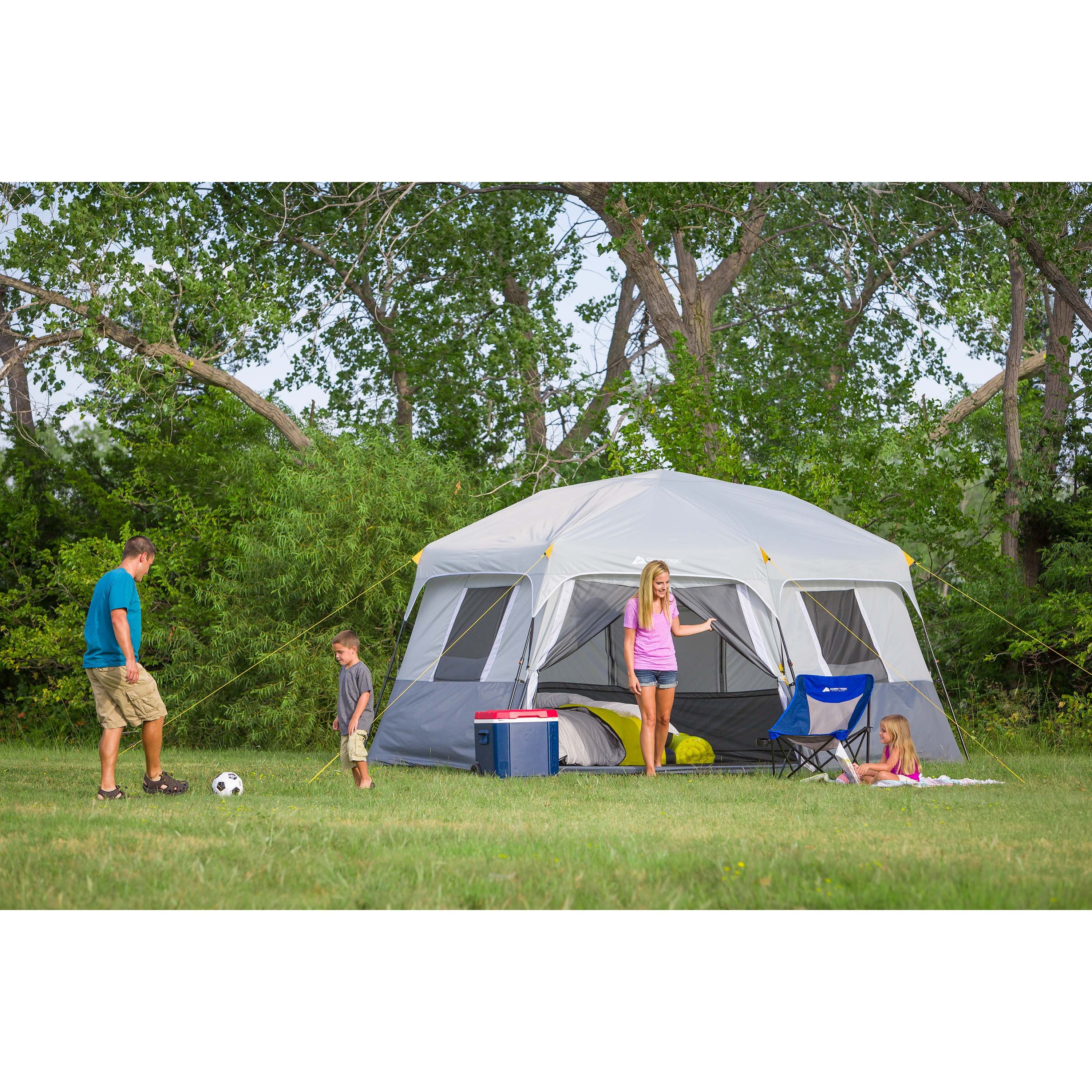 8-Person 15' X 13' Instant Hexagon Cabin Tent