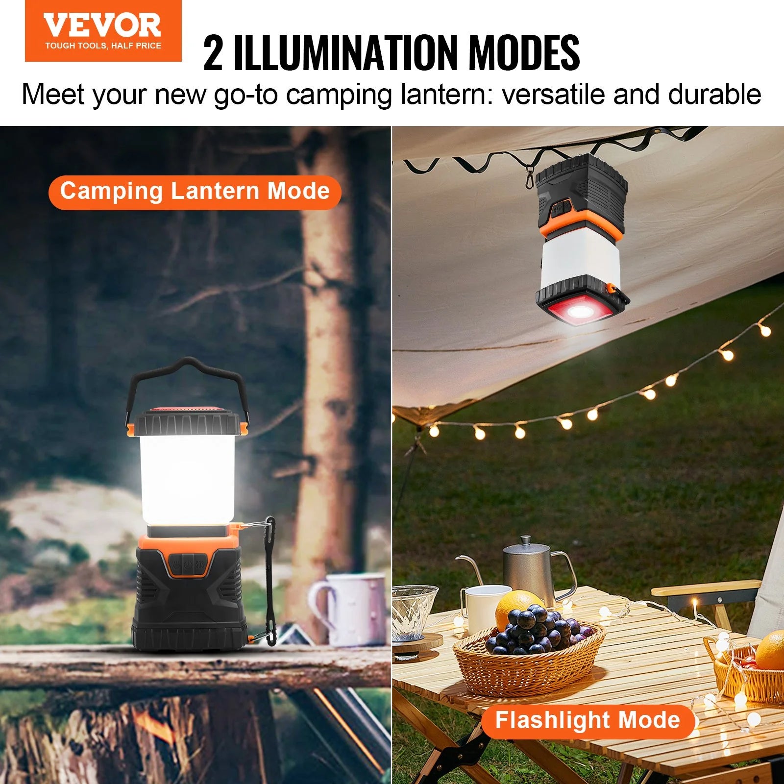 Rechargeable Portable 1000LM LED Camping Lantern