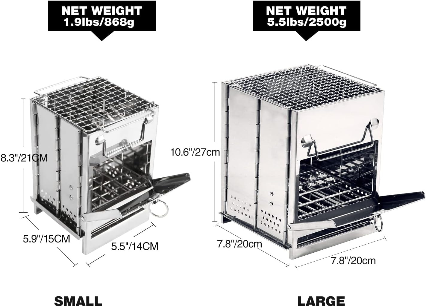 Portable Collapsible Wood Burning Stove for Camping