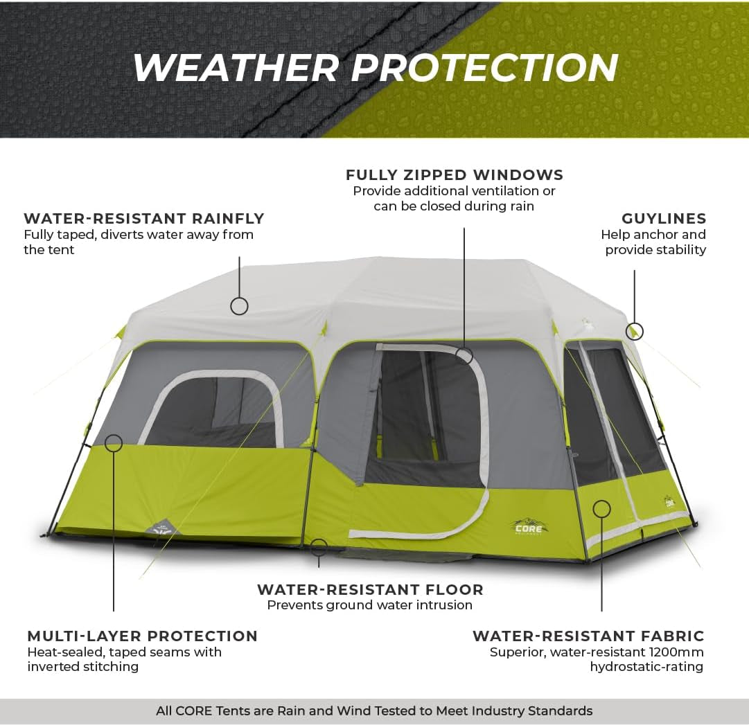 XL 9-Person Instant Cabin Tent (14' X 9')