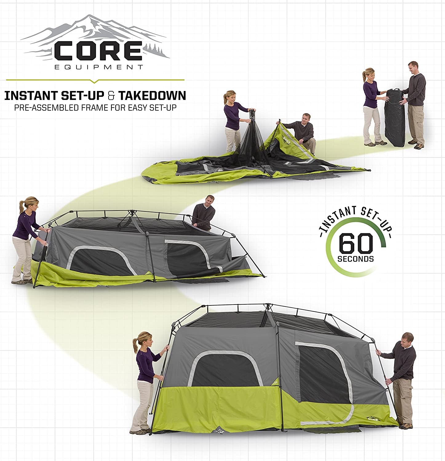 XL 9-Person Instant Cabin Tent (14' X 9')