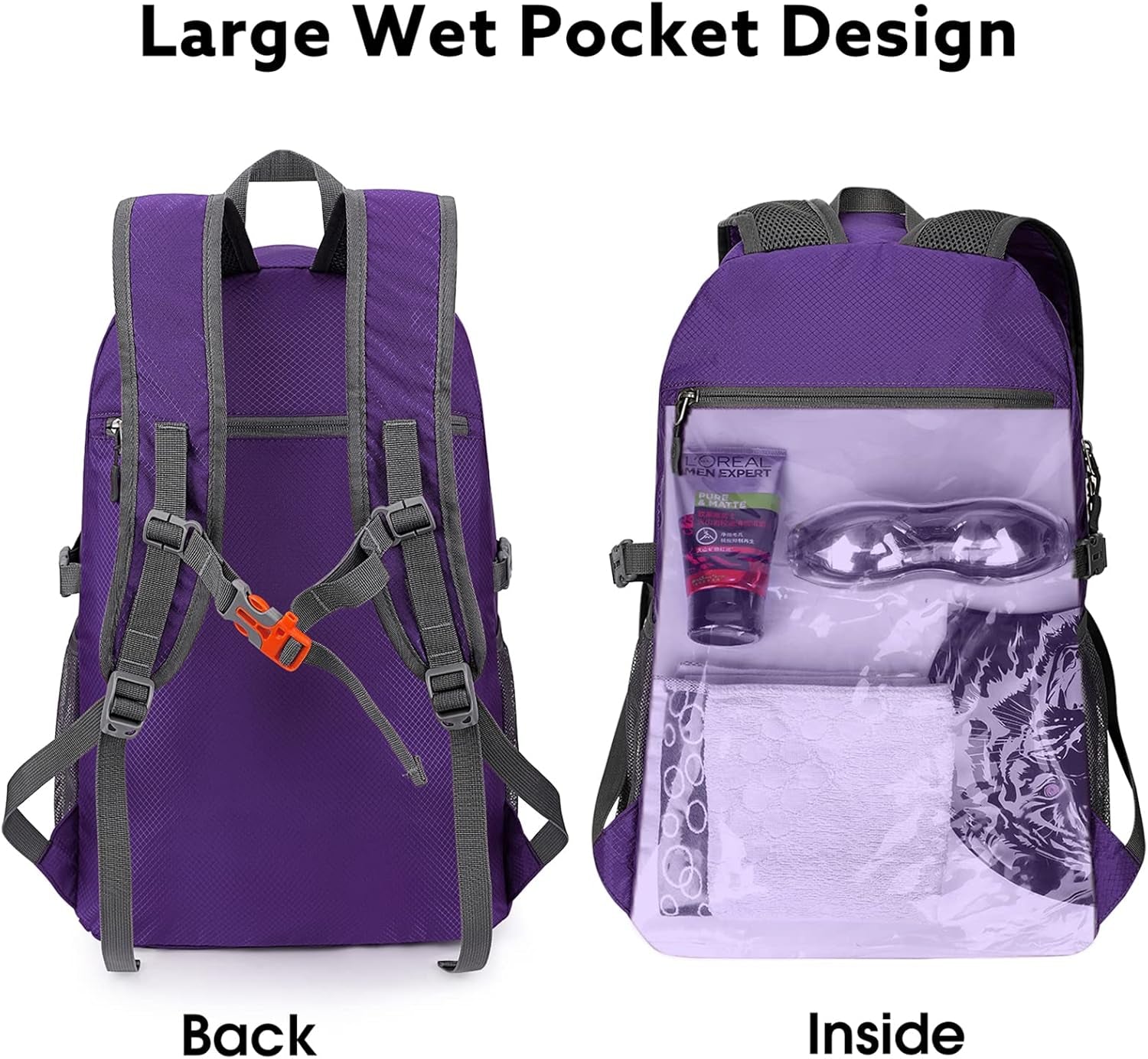 Waterproof 40L Lightweight Hiking Backpack