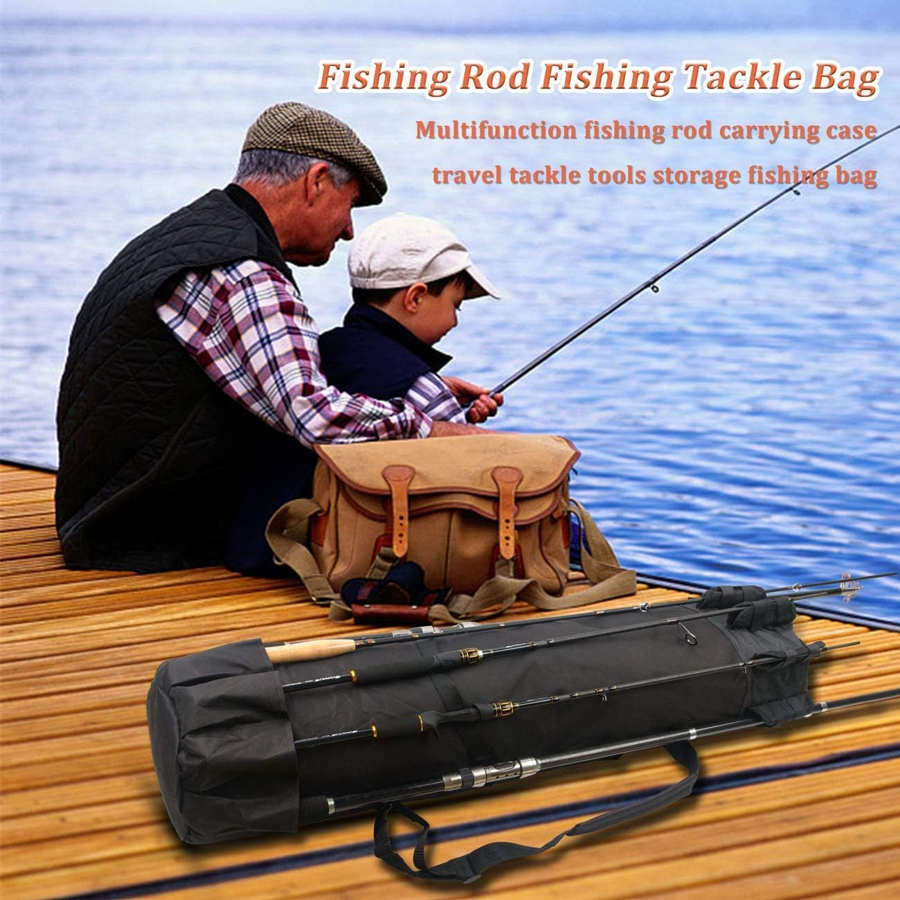 Portable Waterproof Fishing Rod & Tackle Organizer